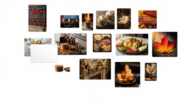 Autumn party planning board